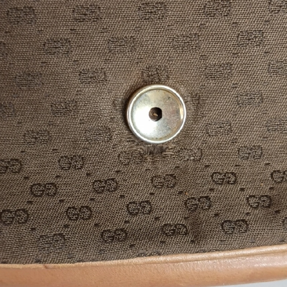 Gucci Brown and Tan Monogram Crossbody Bag - Picture 12 of 15